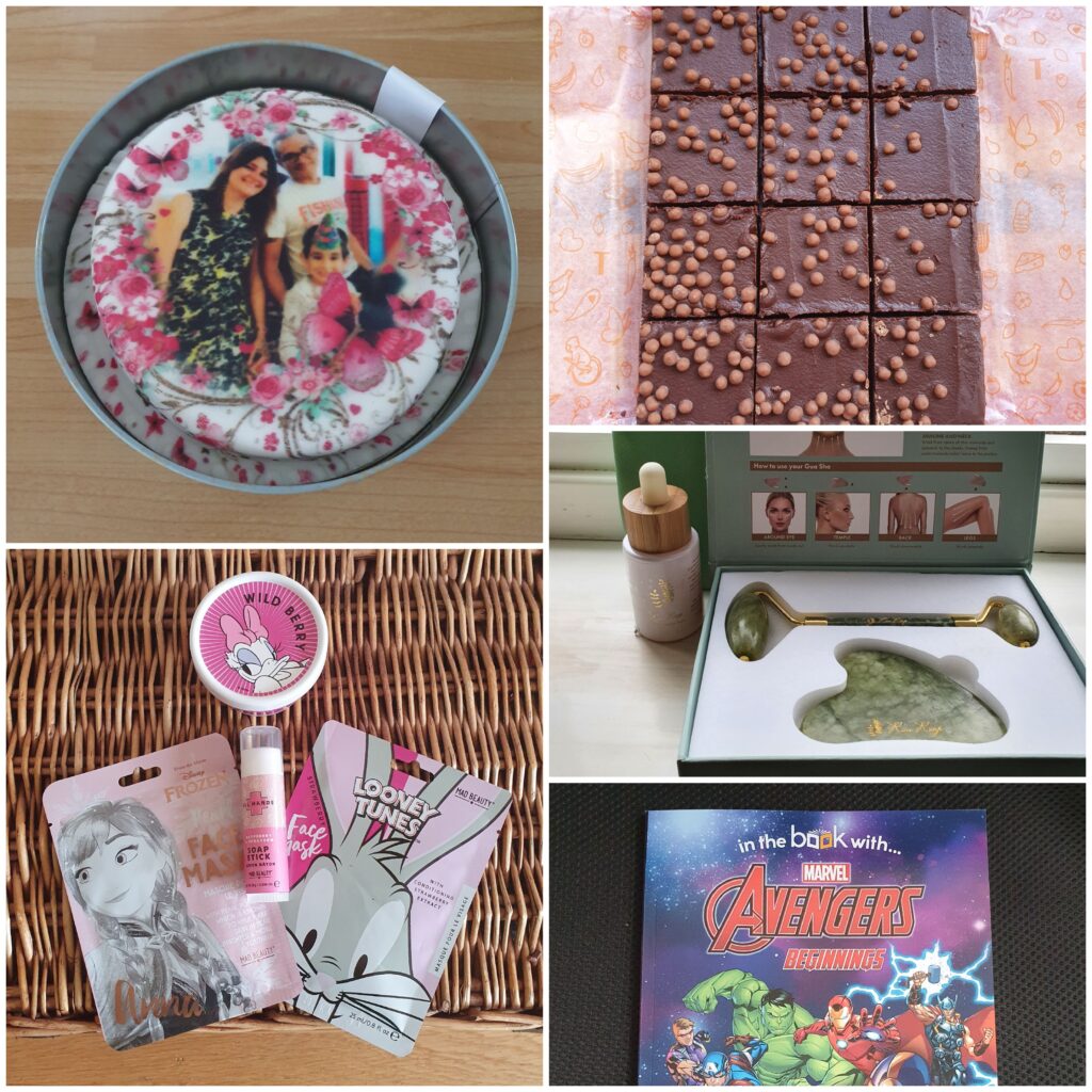 collage of gifts