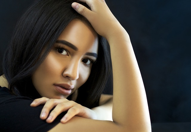 model's face