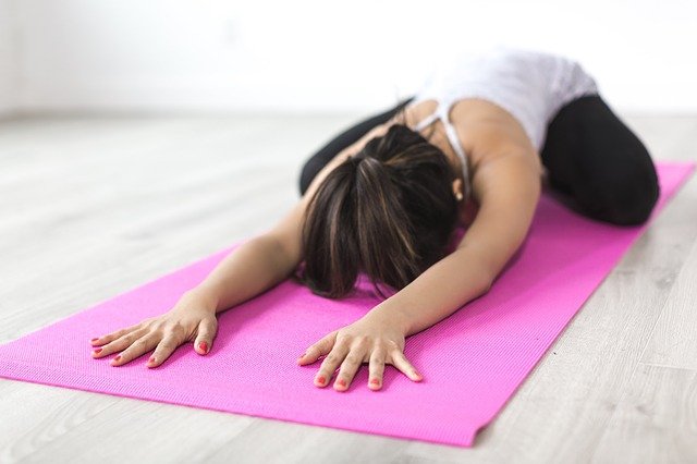 girl doing yoga