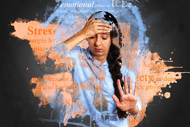 image of a stressed woman