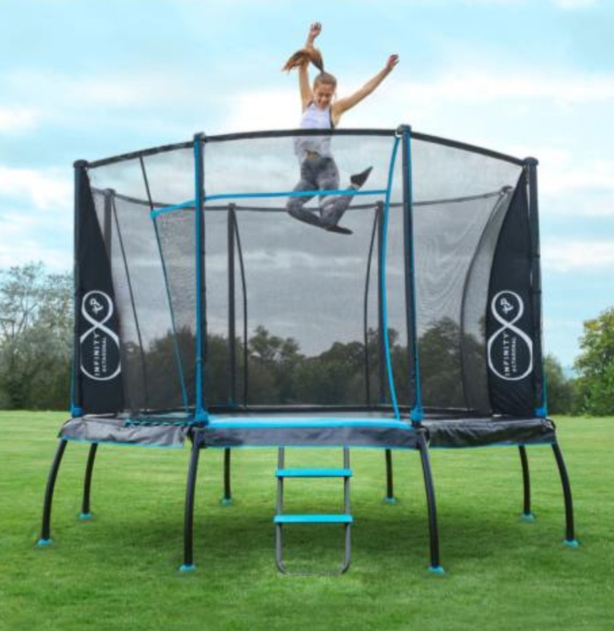 girl on trampoline