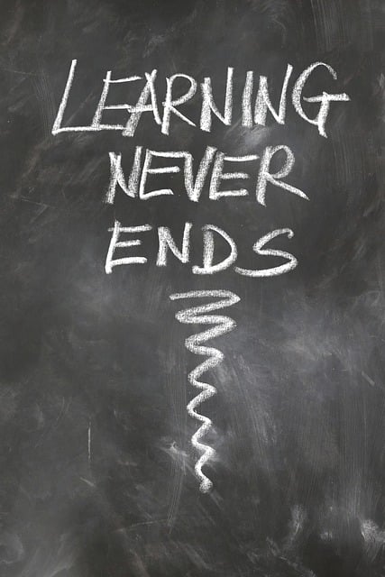 Learning never ends sign