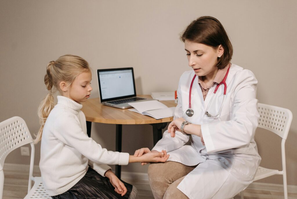 child at doctor's office