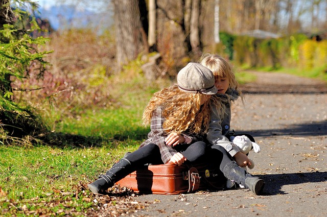 two girls talking